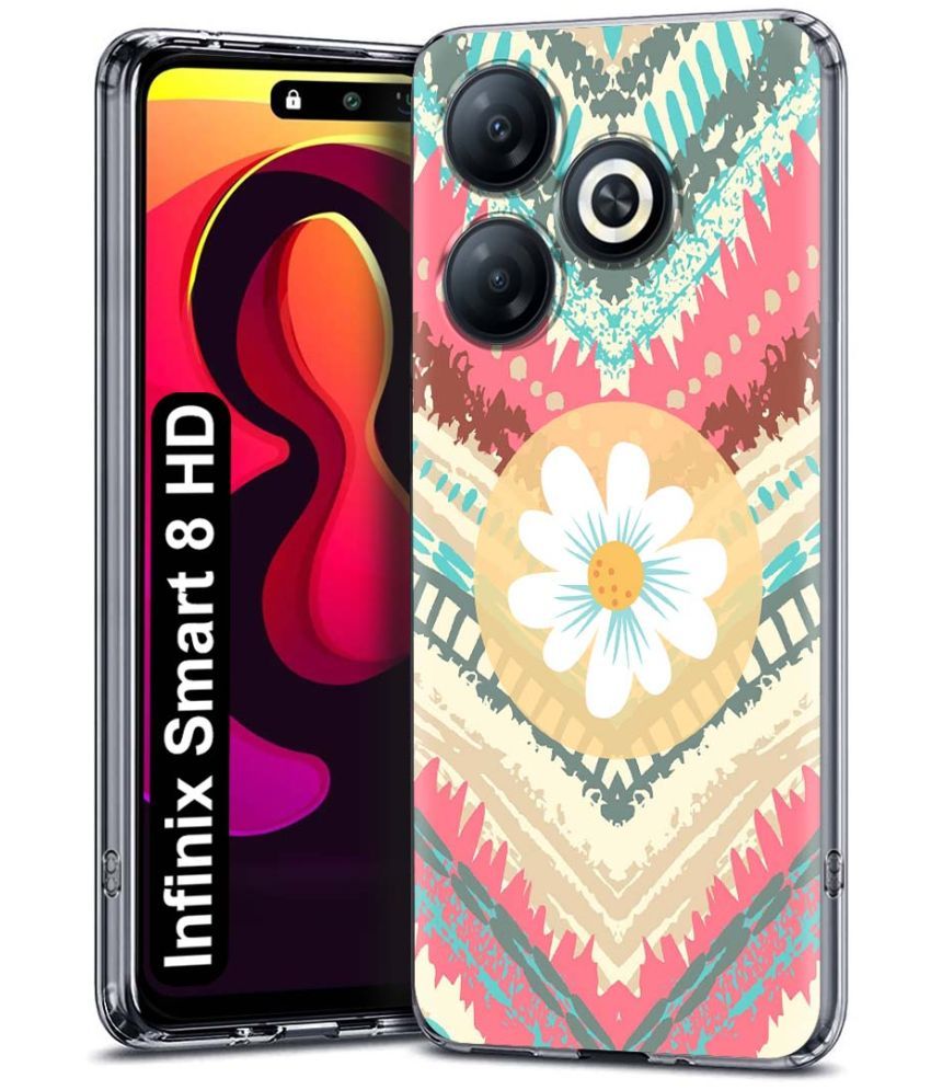     			NBOX Multicolor Printed Back Cover Silicon Compatible For Infinix Smart 8 HD ( Pack of 1 )