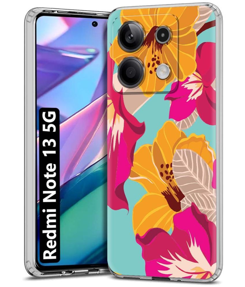     			NBOX Multicolor Printed Back Cover Silicon Compatible For Redmi Note 13 5G ( Pack of 1 )