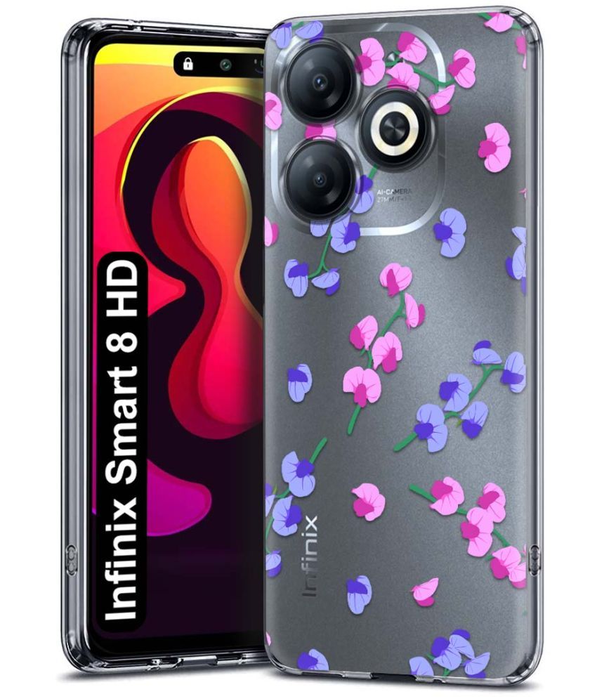     			NBOX Multicolor Printed Back Cover Silicon Compatible For Infinix Smart 8 HD ( Pack of 1 )