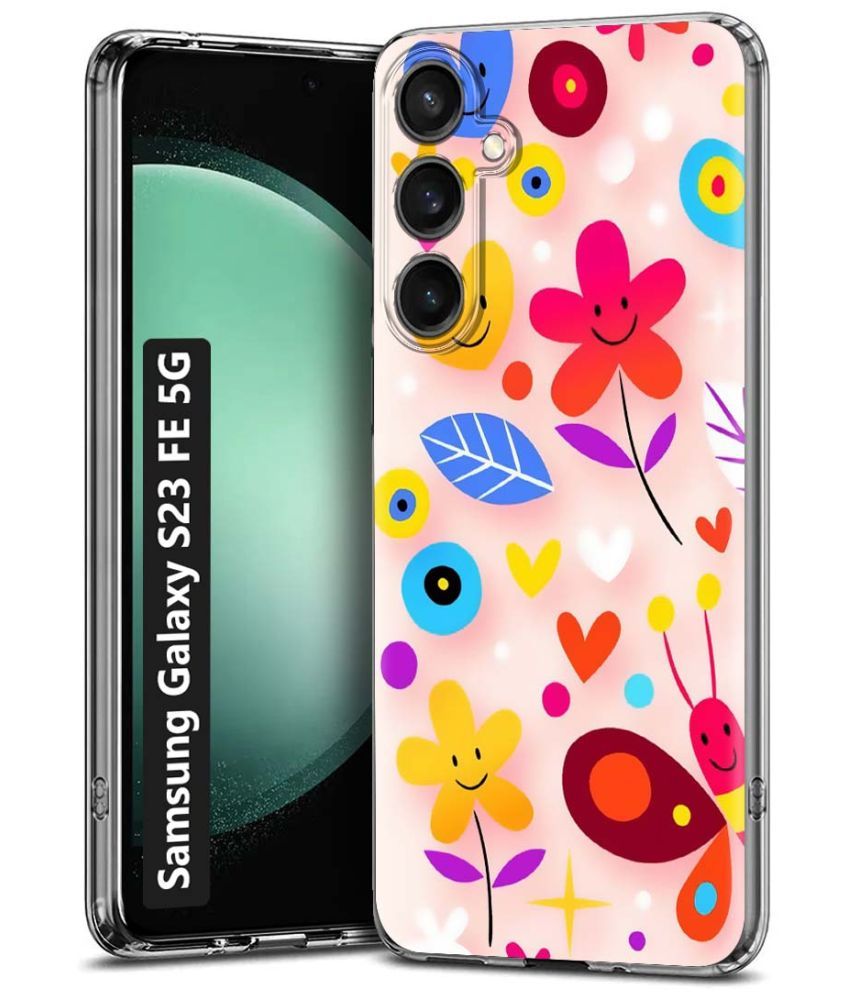     			NBOX Multicolor Printed Back Cover Silicon Compatible For Samsung Galaxy S23 FE 5G ( Pack of 1 )