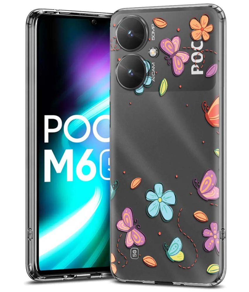     			NBOX Multicolor Printed Back Cover Silicon Compatible For Poco M6 5G ( Pack of 1 )