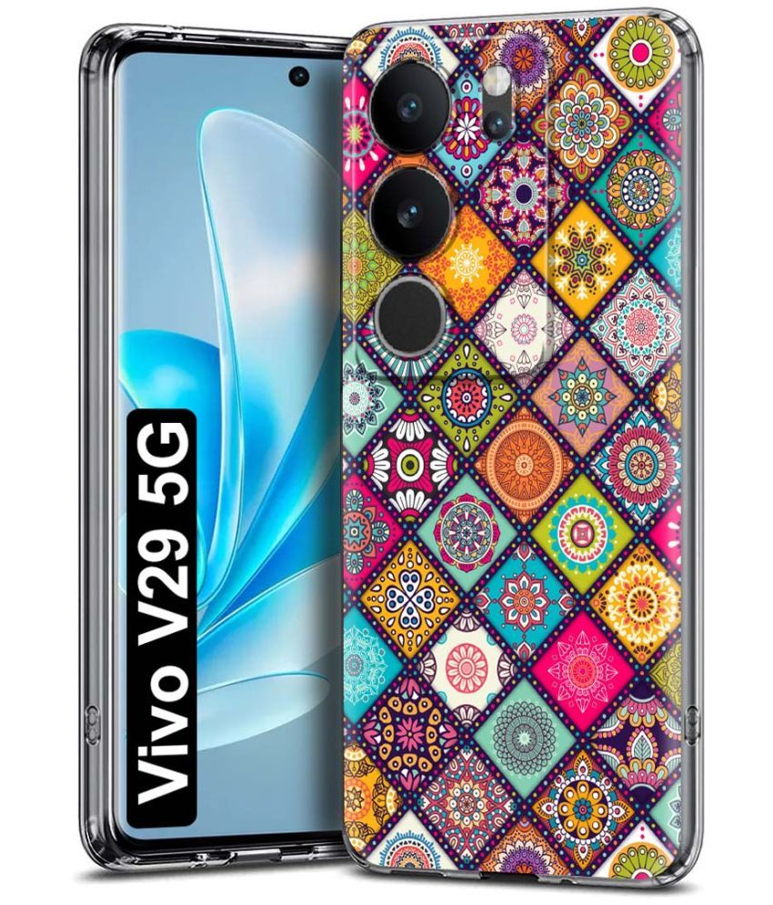     			NBOX Multicolor Printed Back Cover Silicon Compatible For Vivo V29 5G ( Pack of 1 )