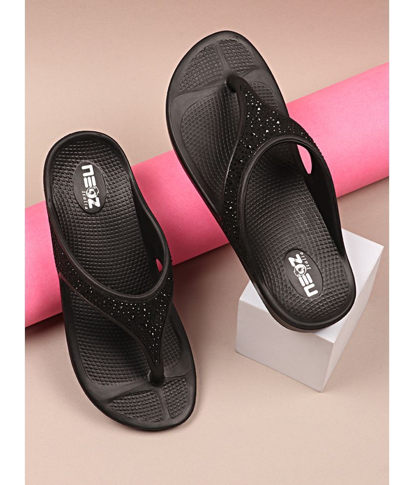     			Neoz Black Women's Flip Flop