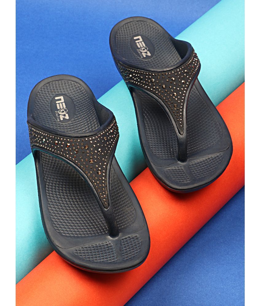     			Neoz Navy Blue Women's Flip Flop