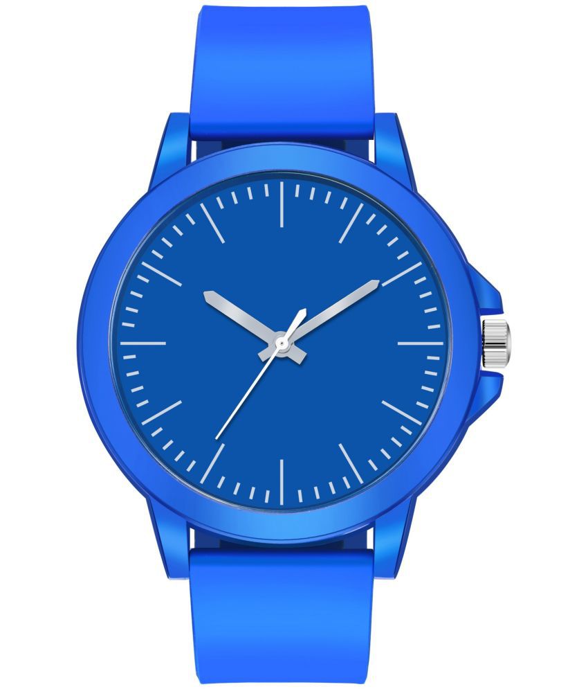     			Newman Blue Silicon Analog Men's Watch