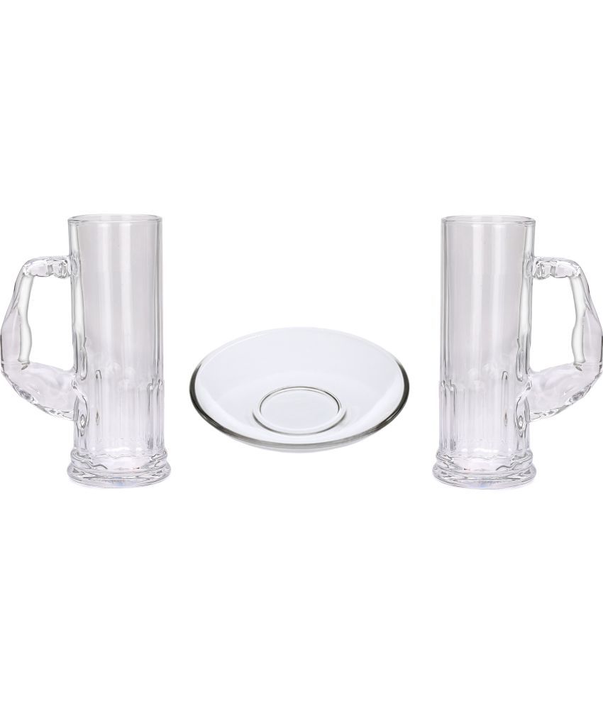     			1st Time Transparent Glass Dinner Set ( Pack of 3 )