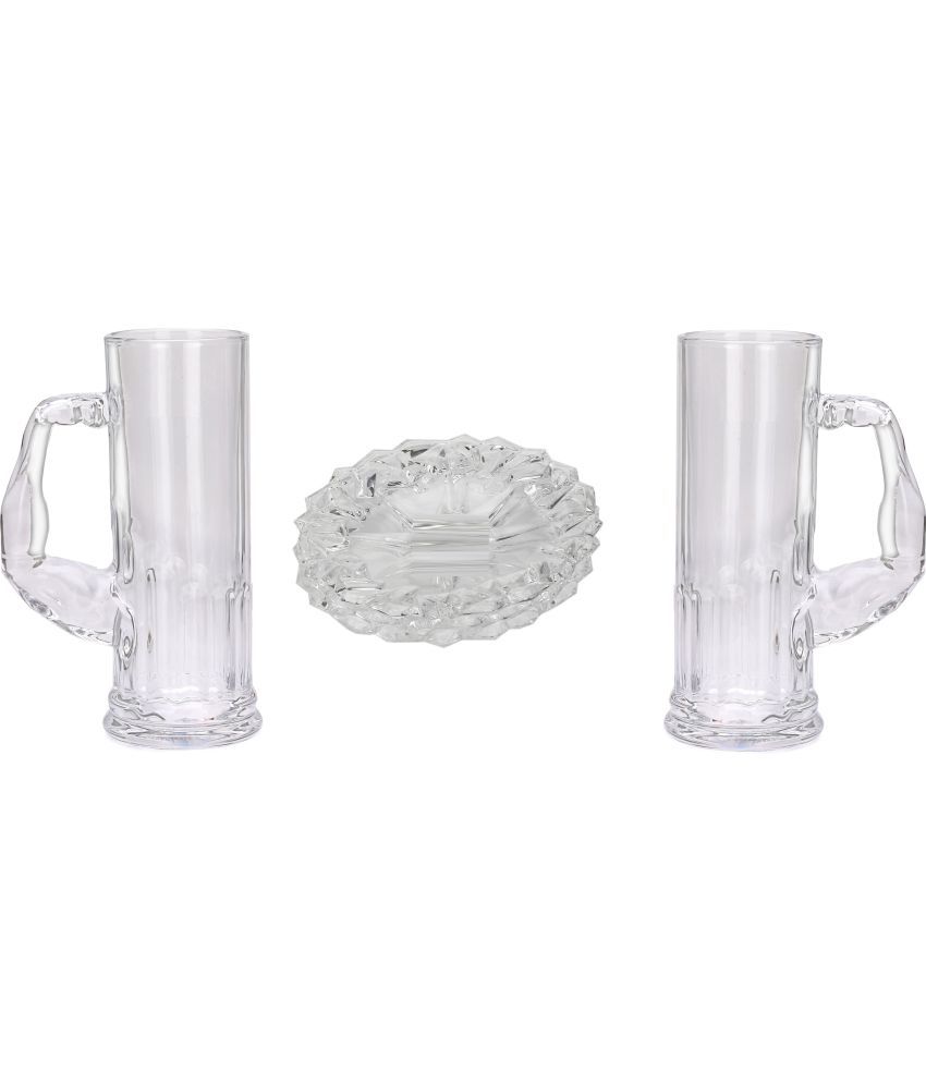     			1st Time Transparent Glass Dinner Set ( Pack of 3 )