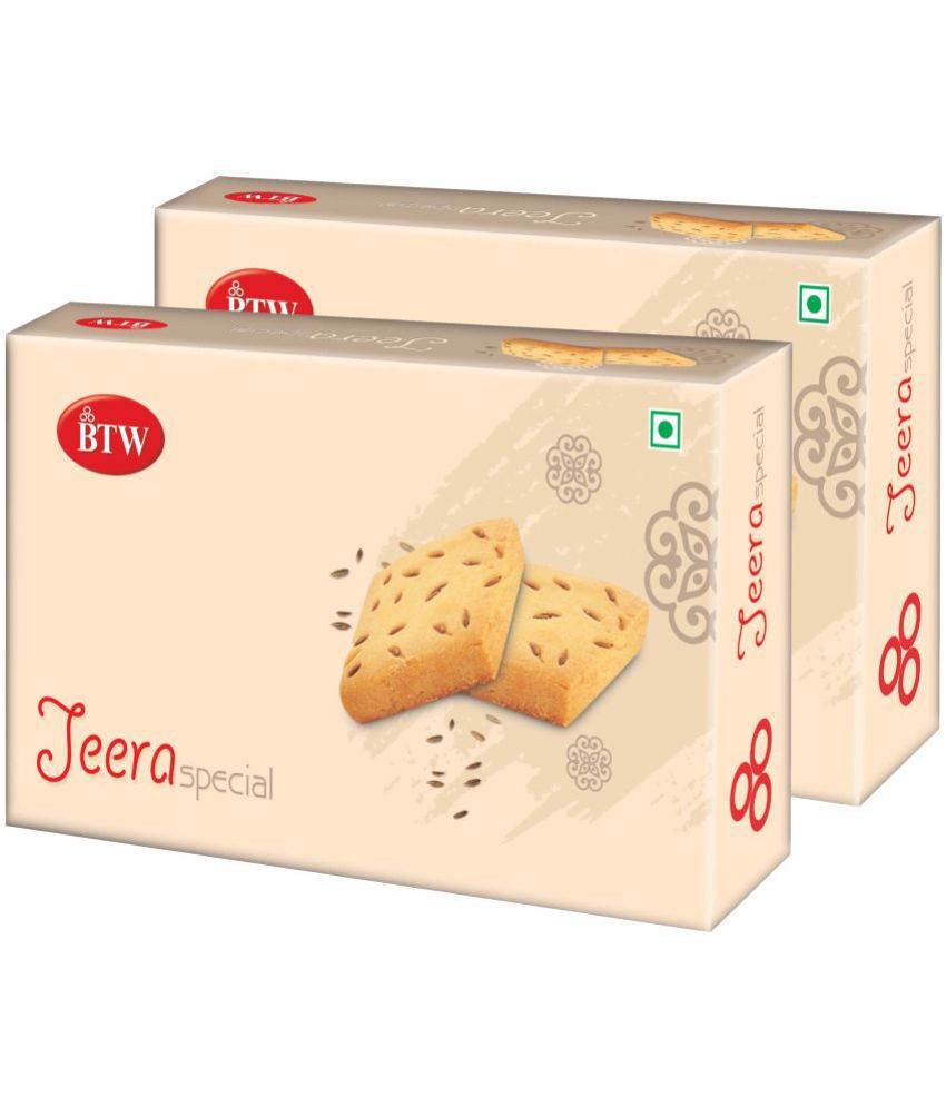     			BTW Jeera Special Cookies 400 g Pack of 2