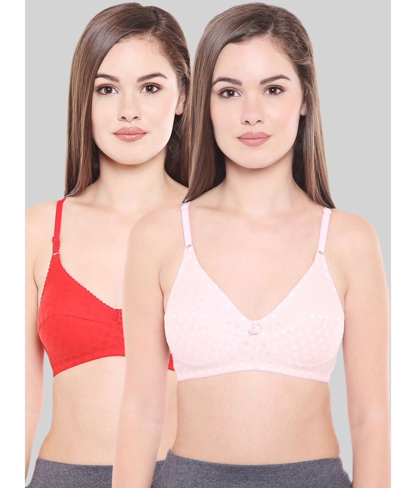     			Bodycare Multicolor Cotton Blend Non Padded Women's Everyday Bra ( Pack of 2 )