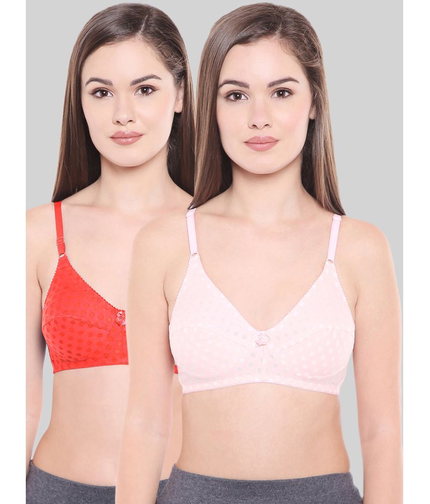     			Bodycare Multicolor Cotton Blend Non Padded Women's Everyday Bra ( Pack of 2 )