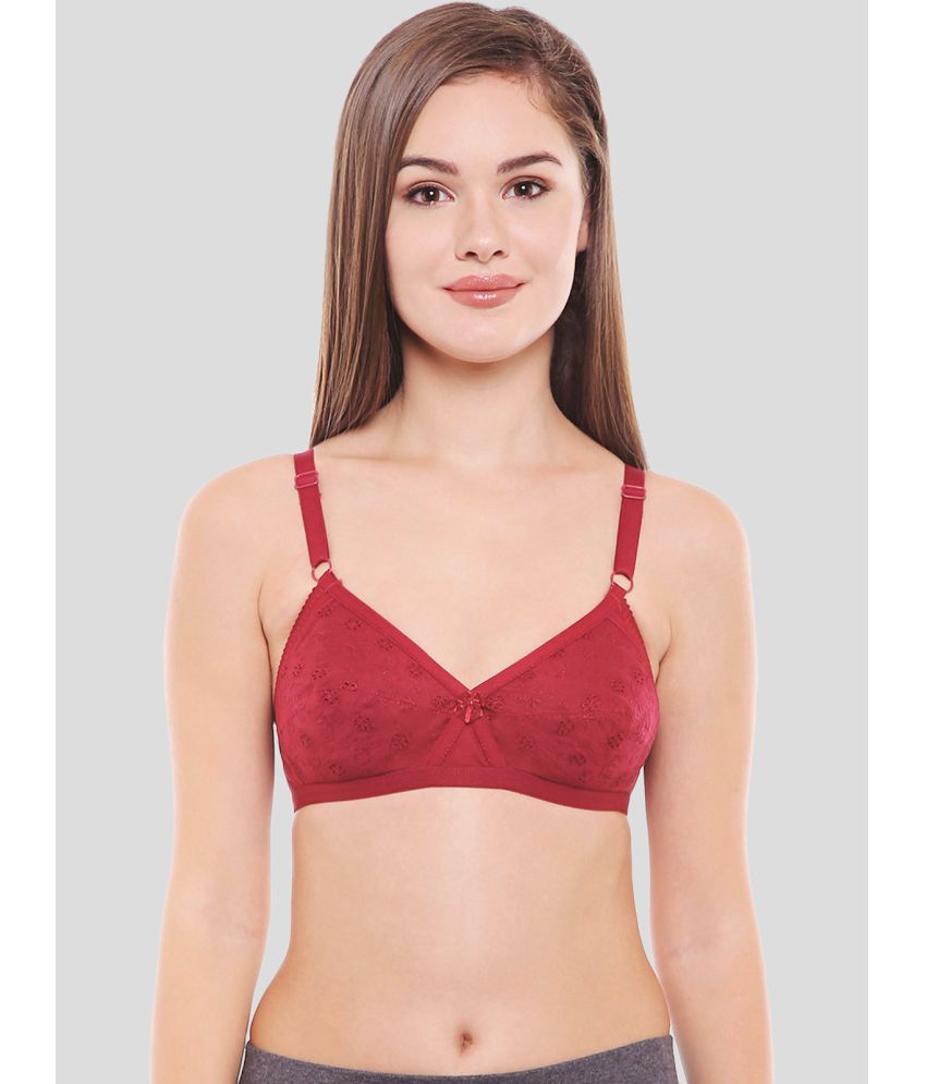     			Bodycare Red Cotton Blend Non Padded Women's Everyday Bra ( Pack of 1 )