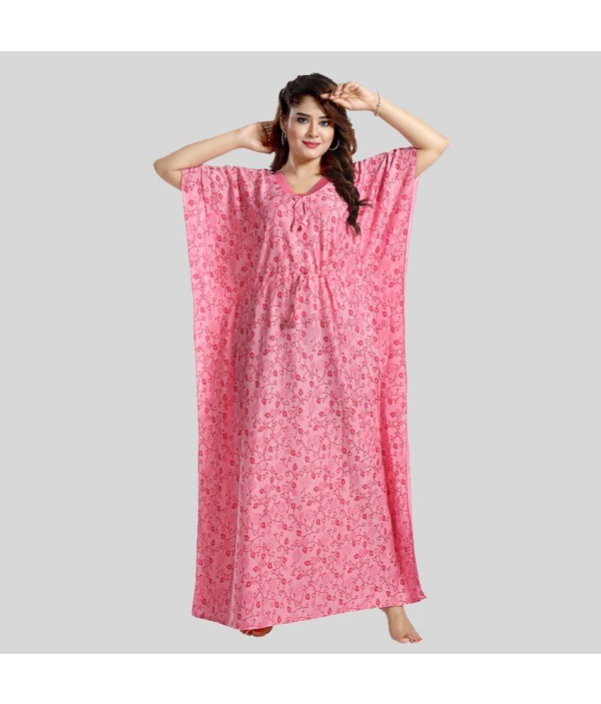     			Gutthi Pink Hosiery Women's Nightwear Nighty & Night Gowns ( Pack of 1 )
