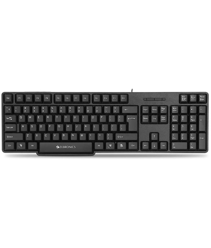     			Zebronic Black USB Wired Desktop Keyboard