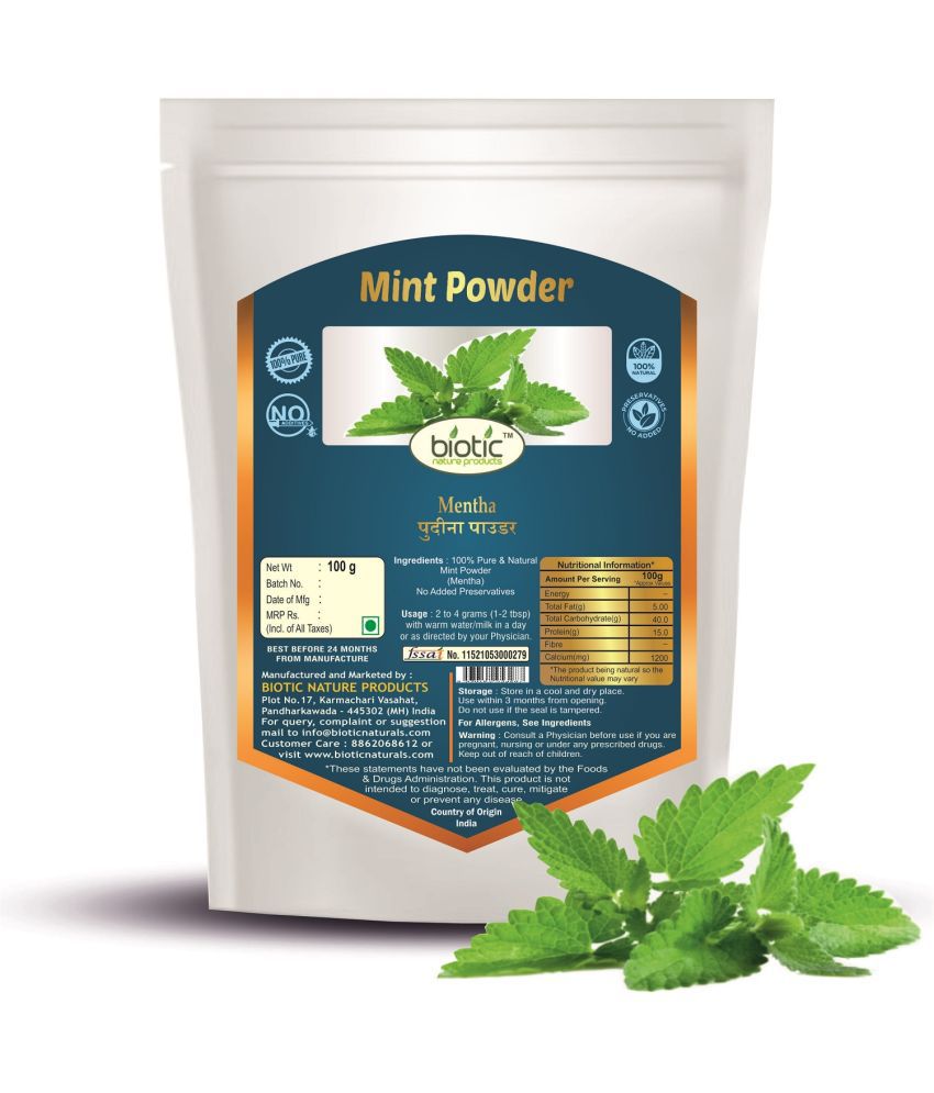     			Biotic Pudina Powder - Pudina Mint Leaves Powder - Mint Leaves Powder 100 gm