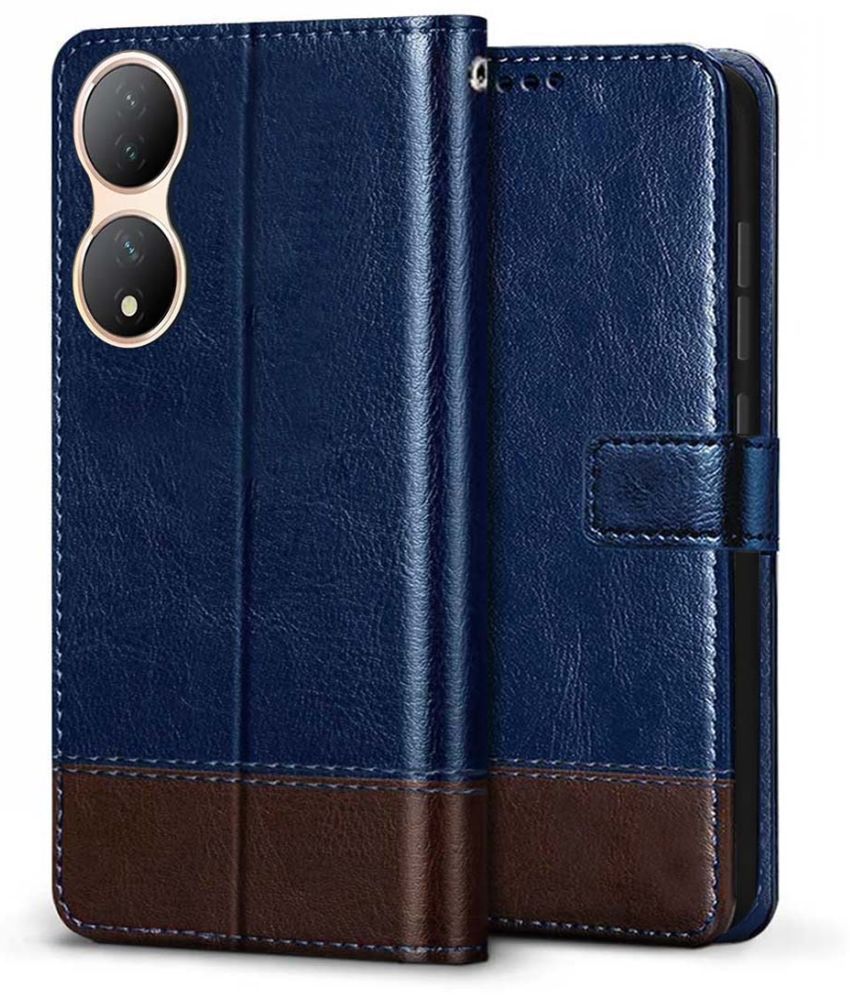     			Fashionury Blue Flip Cover Leather Compatible For Vivo Y100 ( Pack of 1 )