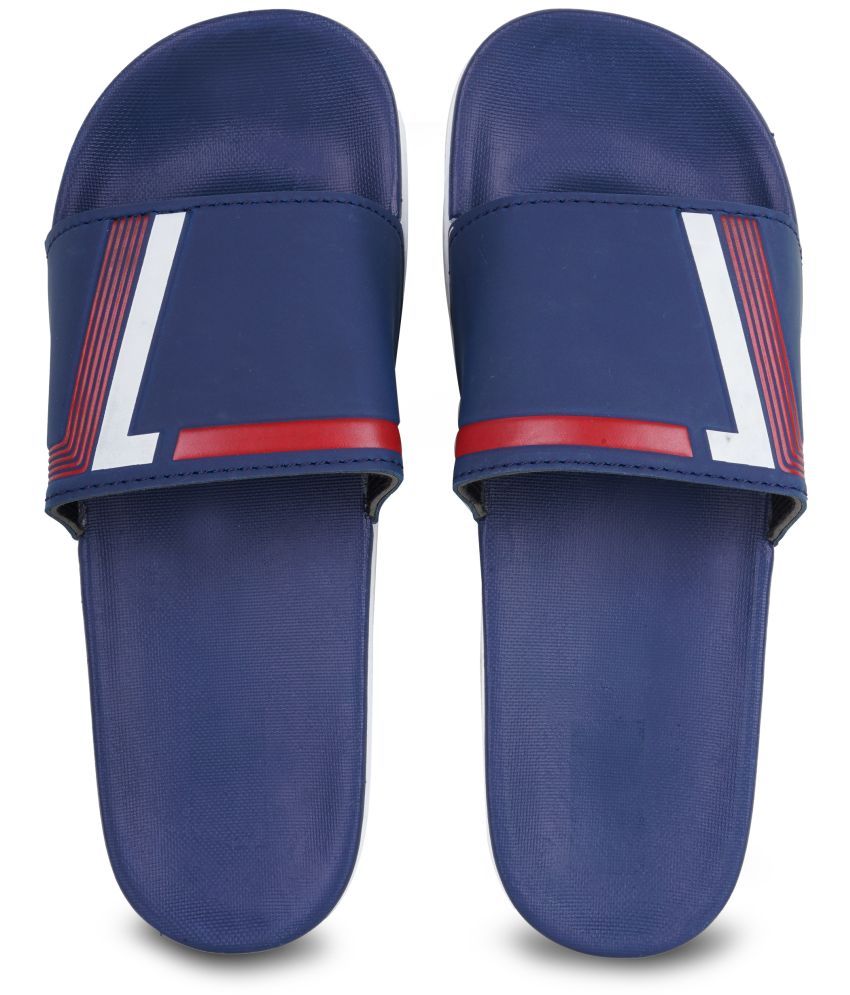     			Monoction Blue Men's Slide Flip Flop