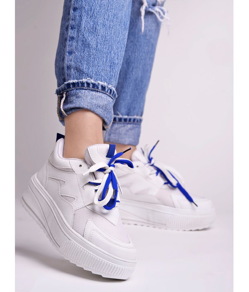     			Shoetopia White Women's Sneakers