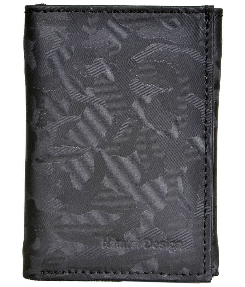     			ULTIFAB Vintage Black Leather Men's Three Fold Wallet ( Pack of 1 )