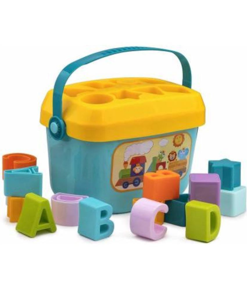     			VBE Baby First Shape,Sorter,Colors,ABCD Shape,Building Blocks Toys Set (Multicolor)
