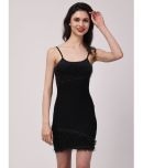 D Naked Viscose Self Design Mini Women's Bodycon Dress - Black ( Pack of 1 )