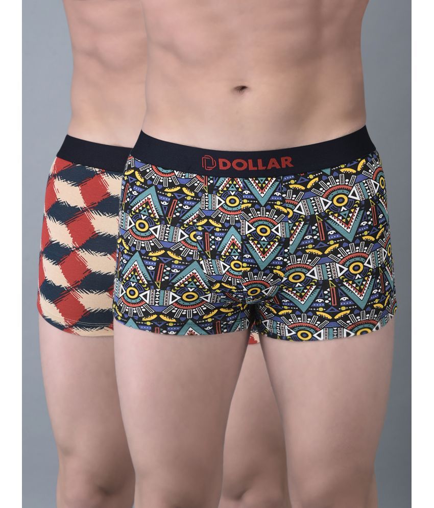     			Pack of 2 Dollar Bigboss Assorted Printed Cotton Blend Men Trunk