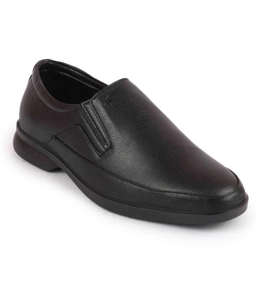     			Fausto Black Men's Slip On Formal Shoes