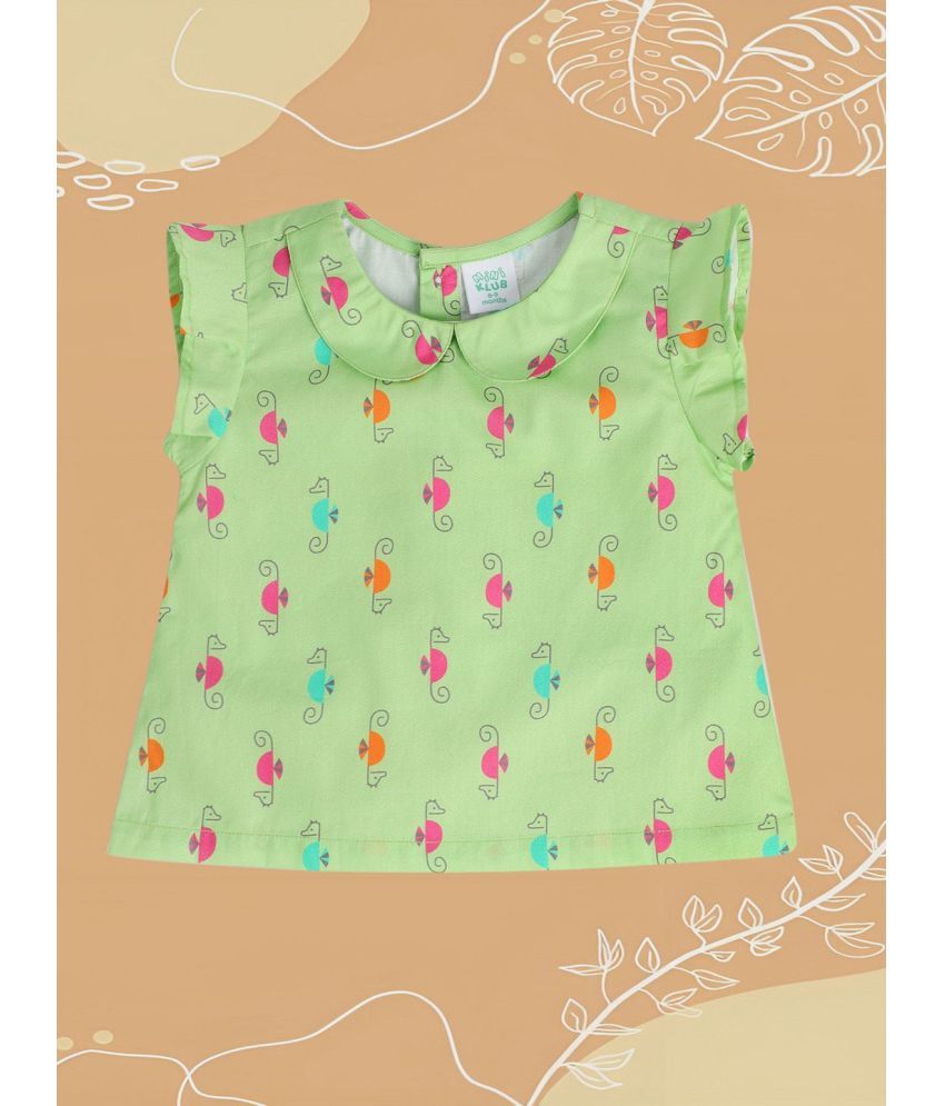     			MINI KLUB Green Baby Girl Top ( Pack of 1 )