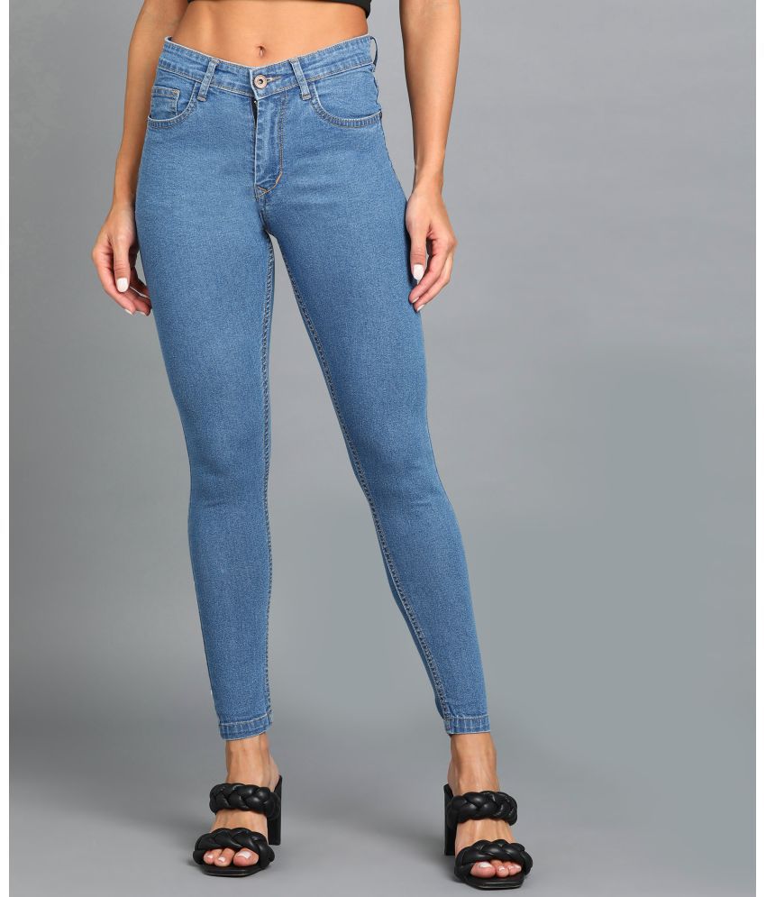     			Urbano Fashion - Light Blue Denim Skinny Fit Women's Jeans ( Pack of 1 )