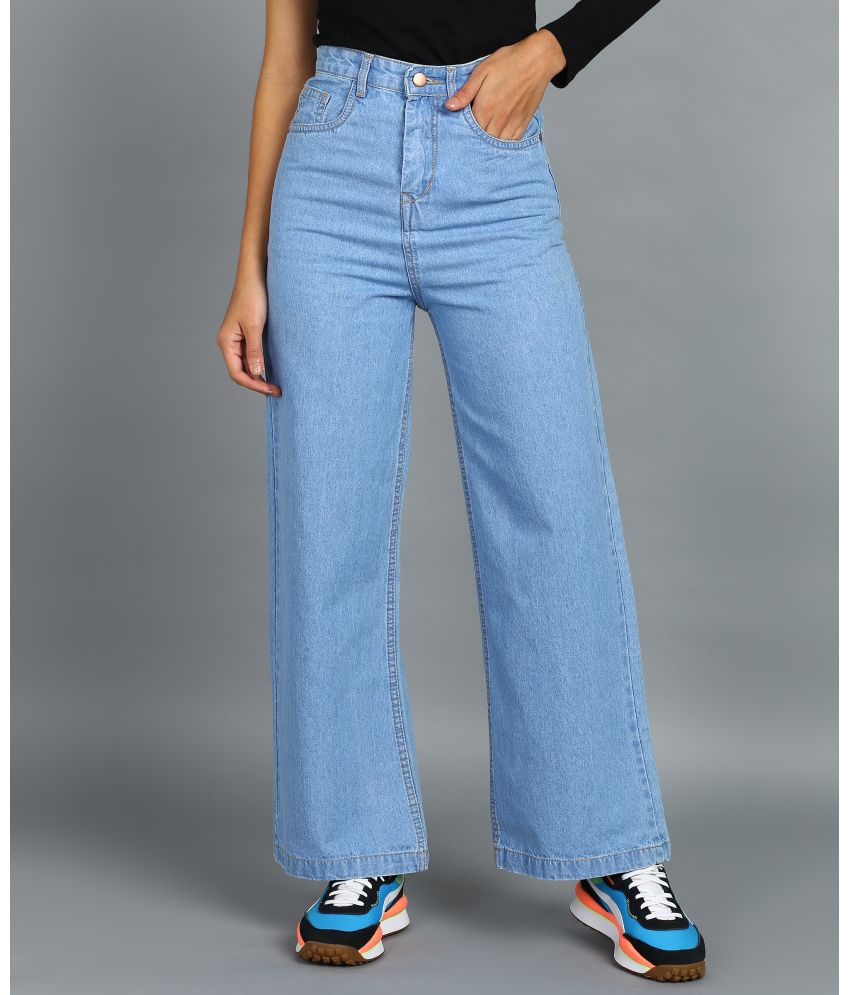     			Urbano Fashion - Light Blue Denim Wide Leg Women's Jeans ( Pack of 1 )
