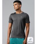 Alcis Grey Polyester Slim Fit Men's Sports T-Shirt ( Pack of 1 )