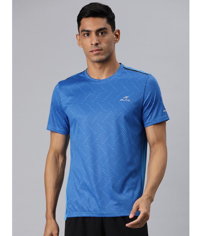     			Alcis Blue Polyester Slim Fit Men's Sports T-Shirt ( Pack of 1 )