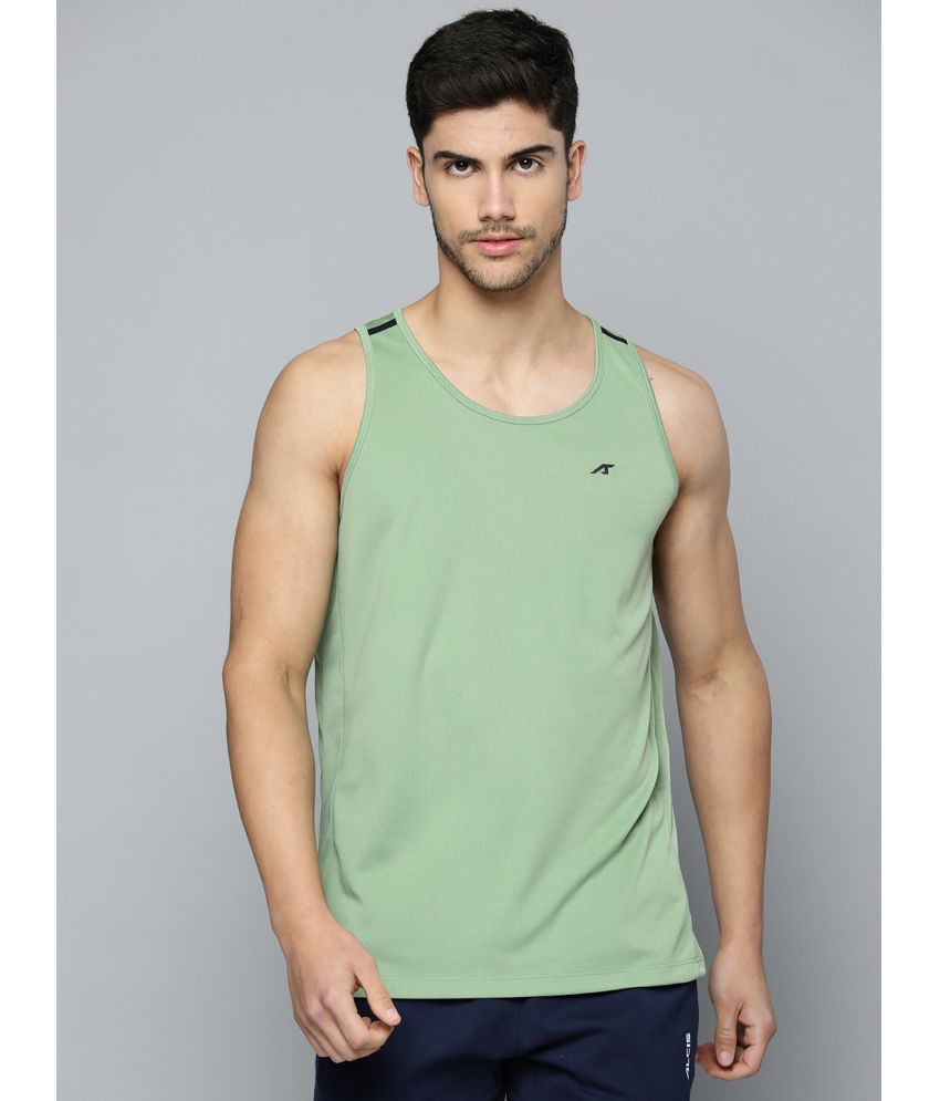     			Alcis Green Polyester Slim Fit Men's Sports T-Shirt ( Pack of 1 )