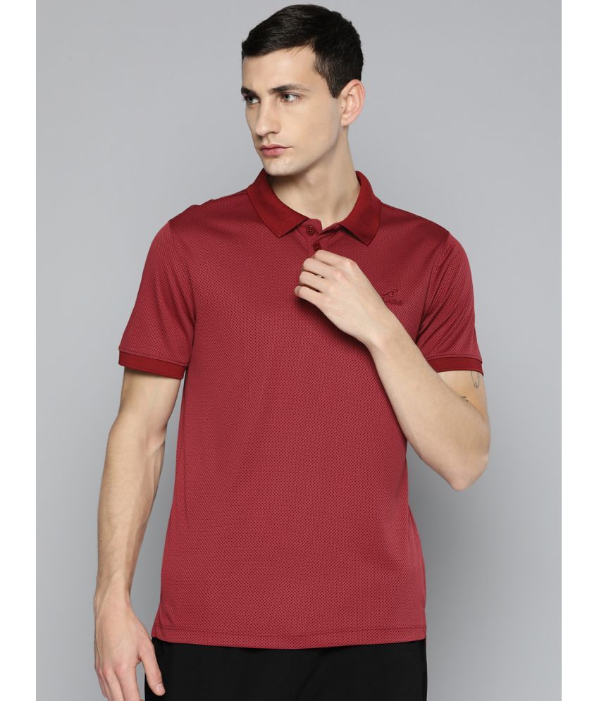     			Alcis Red Polyester Slim Fit Men's Sports T-Shirt ( Pack of 1 )