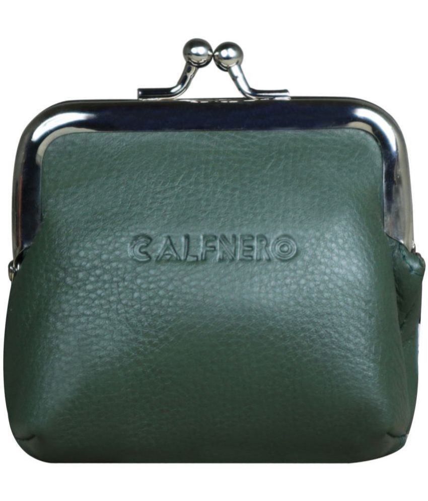     			Calfnero Leather Green Women's Regular Wallet ( Pack of 1 )