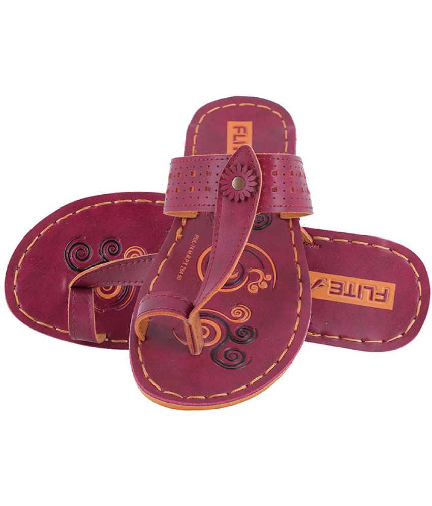     			FLITE Maroon Women's Flip Flop