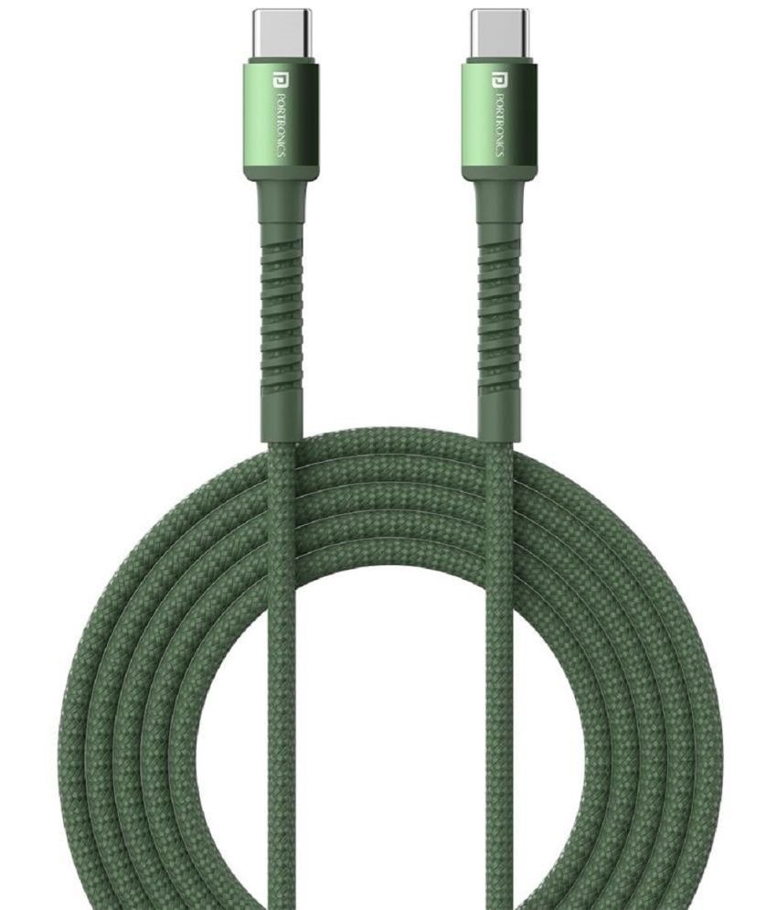     			Portronics Green 5 A Type C Cable 1 Meter