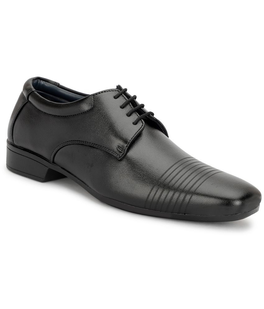     			Rimezs Black Men's Derby Formal Shoes