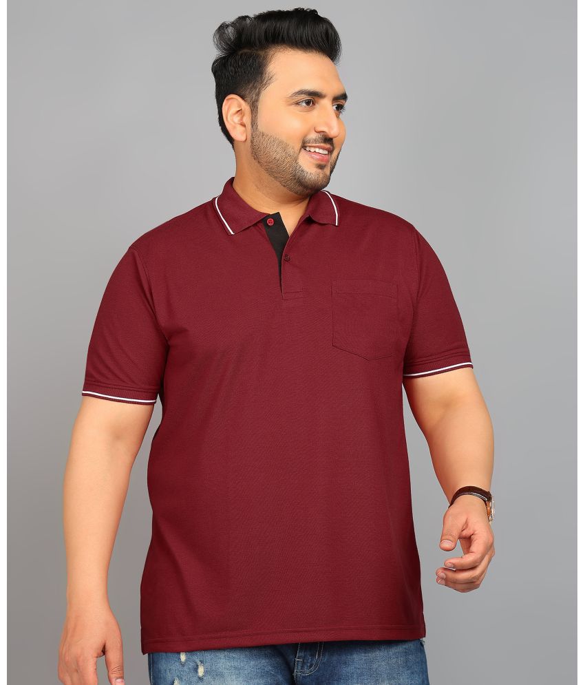     			XFOX Cotton Blend Regular Fit Solid Half Sleeves Men's Polo T Shirt - Maroon ( Pack of 1 )