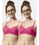 Sonari Pack of 2 Polyester Women's T-Shirt Bra ( Pink ) 007ranirani