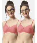 Sonari Pack of 2 Polyester Women's T-Shirt Bra ( Pink ) 007rpinkrpink