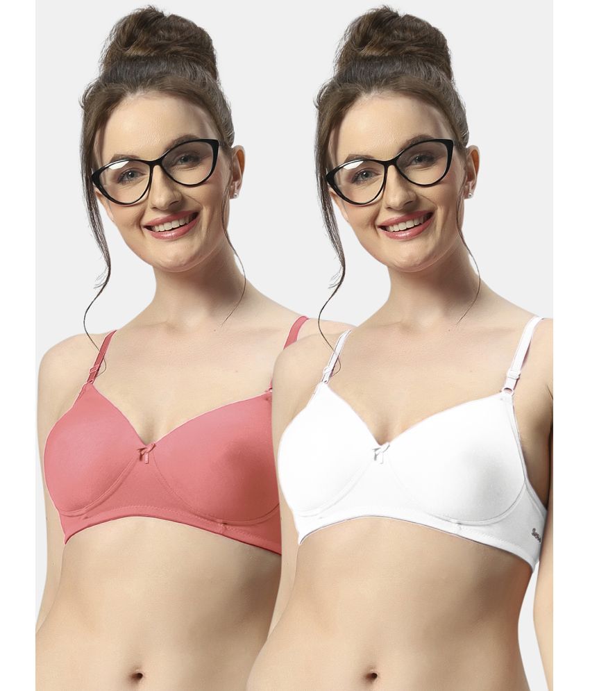     			Sonari Pack of 2 Polyester Women's T-Shirt Bra ( Multicolor ) 007rpinkwhite