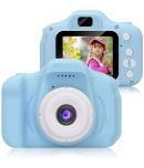 Digital Camera 12 MP 1080P HD Video Recorder, Portable Design, 2.0 Screen, Inbuilt Games, Perfect for Child's Video Recording and Webcam Use,(Blue)(SD card required-not icluded)