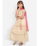 Nauti Nati Polyester Lehenga & Crop Top For Girls ( Pack of 1 , Golden )