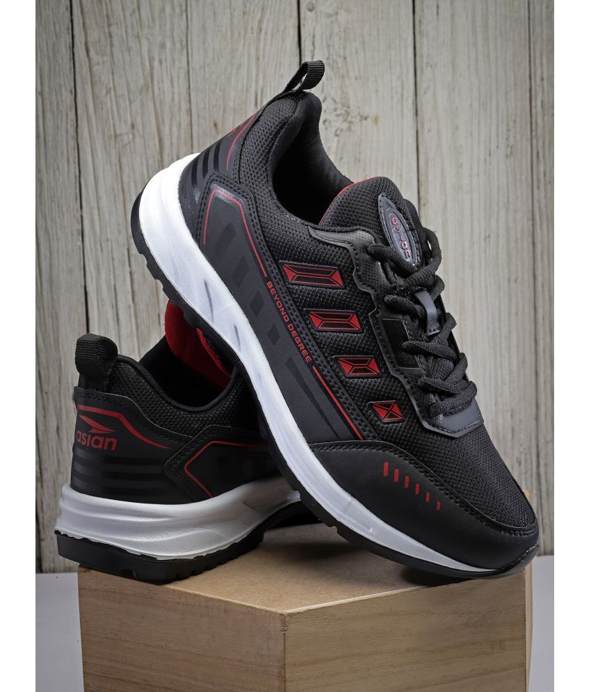     			ASIAN PLATINUM-04 Black Men's Sports Running Shoes