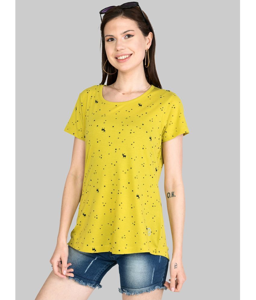     			CHERIBELL Yellow Cotton Women's Regular Top ( Pack of 1 )