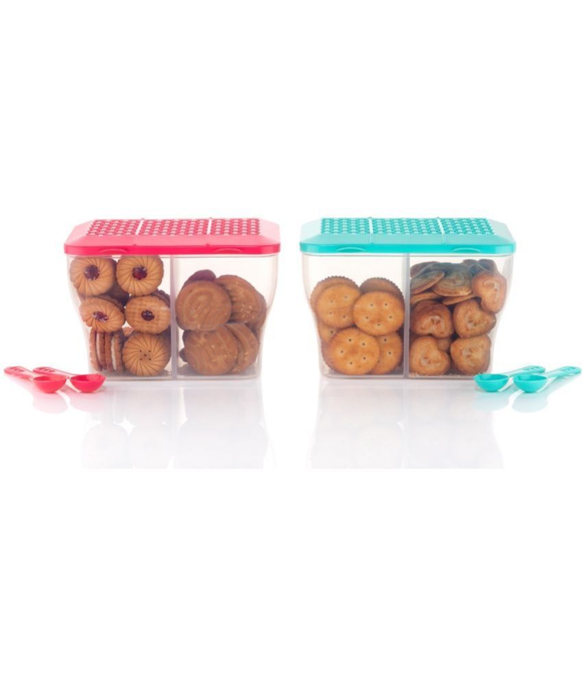     			FIT4CHEF Dal/Pasta/Grocery PET Multicolor Multi-Purpose Container ( Set of 2 )