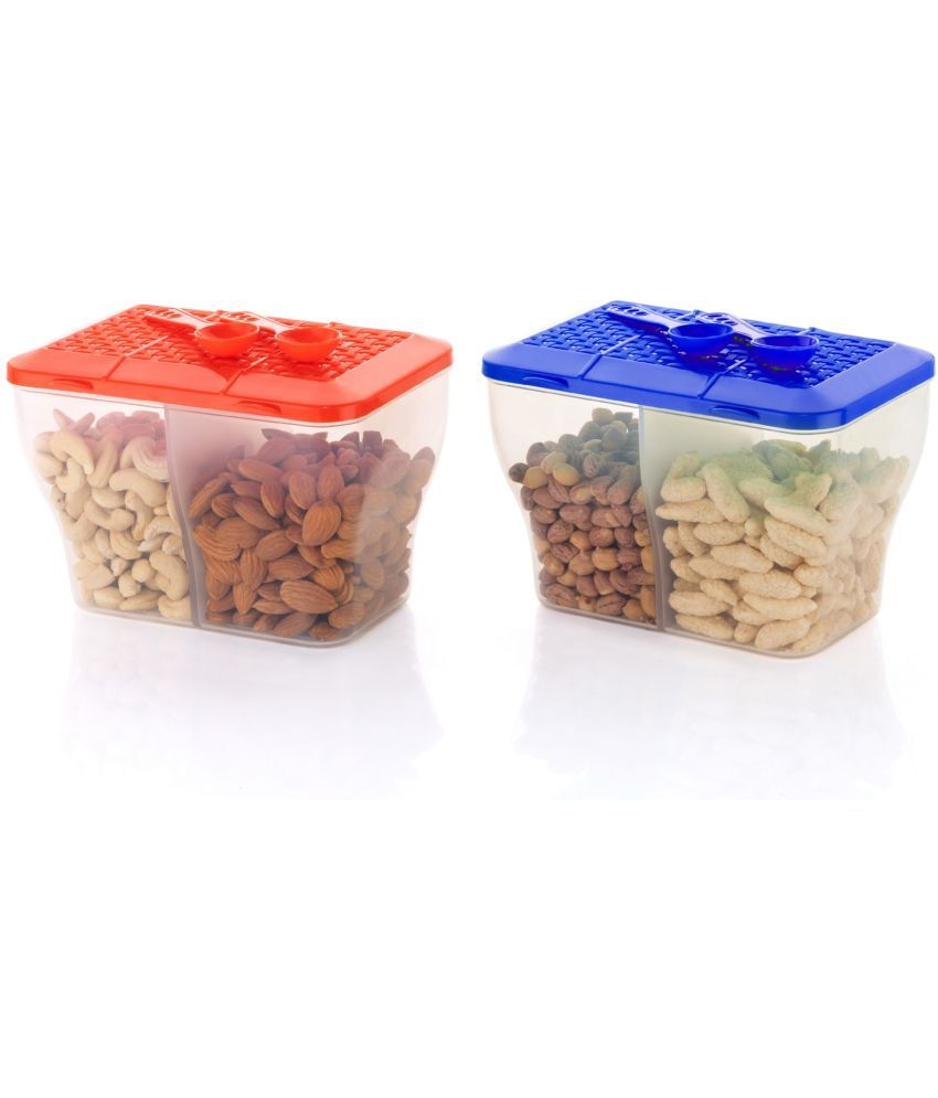     			FIT4CHEF Dry Fruit Container PET Multicolor Food Container ( Set of 2 )