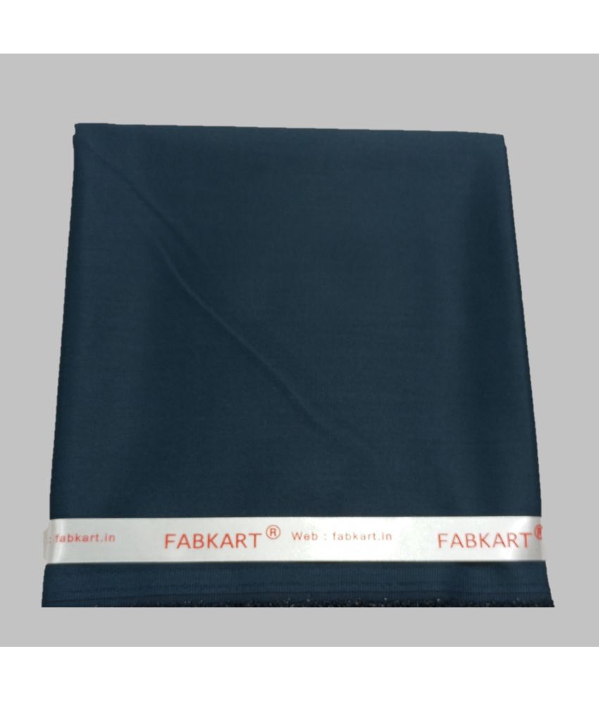     			Fabkart Blue Polyester Blend Men's Unstitched Pant Piece ( Pack of 1 )
