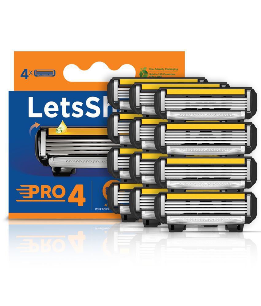     			LetsShave Pro 4 Shaving Razor Blades for Men 12 Cartridges