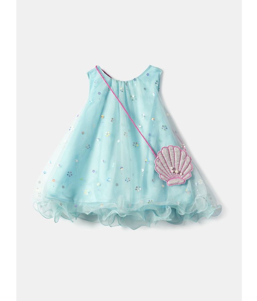     			Nauti Nati Blue Polyester Baby Girl Frock ( Pack of 1 )